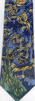 Impressionist masterpiece painting starry night tie Necktie