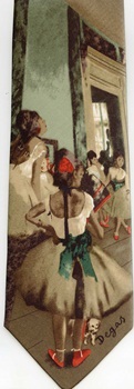 Degas Ballet Dance Class Impressionist masterpiece painting old masters tie Necktie