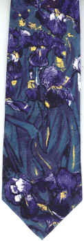Impressionist masterpiece painting Van Gogh iris art tie Necktie