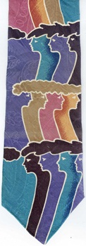 modern art painting surrealism cubism expressionist surrealist Peter Max psychedlic art tie Necktie