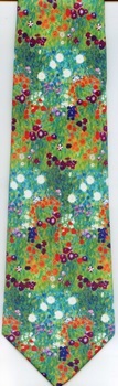 Impressionist masterpiece painting german expressionist Gustav Klimt Flower Garden tie Necktie