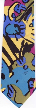 modern art painting surrealism cubism expressionist surrealist Peter Max psychedlic art tie Necktie