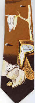 modern art painting surrealism cubism expressionist surrealist SalvadoreDali melting clocks Time Warp tie Necktie