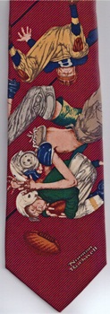 Norman Rockwell sports football Tie necktie saturday evening post cover illustration art