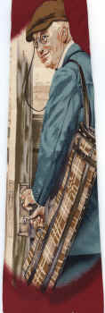 Norman Rockwell sports golf Tie necktie saturday evening post cover illustration art