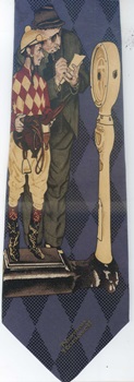 Norman Rockwell dalmation firema fire company mascot Tie necktie saturday evening post cover illustration art