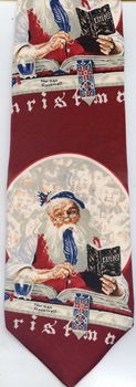 Norman Rockwell Charles Dickens A christmas Carol carolers Tiny Tim  christmas Tie necktie saturday evening post cover illustration art