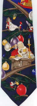 Norman Rockwell santa christmas Tie necktie saturday evening post cover illustration art