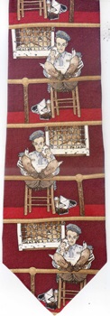 Norman Rockwell zookepper zoo lion cage Tie necktie saturday evening post cover illustration art