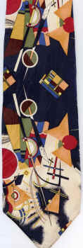 modern art painting surreal expressionist tie Necktie Black Welft Kandinsky