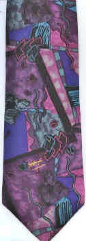 modern art painting surrealism cubism expressionist surrealist Peter Max psychedlic art tie Necktie