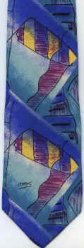 modern art painting surrealism cubism expressionist surrealist Peter Max psychedlic art tie Necktie