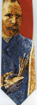 Impressionist masterpiece painting Self Portrait Van Gogh tie Necktie