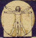 Vitruvian Man Pattern DaVinci Renaissance masterpiece painting old masters tie Necktie