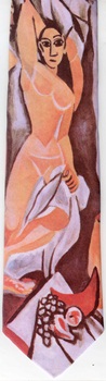 Les Demoiselles d'Avignon Pablo Picasso modern art painting surreal expressionist tie Necktie 