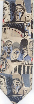 Grande Tte De Femme Au Chapeau 1962 Picasso modern art painting surreal expressionist cubist tie Necktie