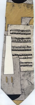 Violin And Sheet Music 1912 Picasso modern art painting surreal expressionist cubist tie Necktie  