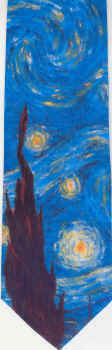 Impressionist masterpiece painting starry night art tie Necktie