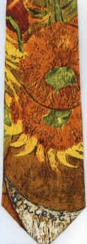 Impressionist masterpiece painting sunflowers Van Gogh art tie Necktie