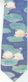 XL extra long Impressionist masterpiece painting Waterlilies Monet tie Necktie