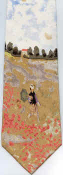 CLAUDE MONET poppy field Les Coquelicots art Impressionist masterpiece painting old masters tie Necktie