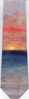 Turner Sunset landscape romanticism painting old masters tie Necktie