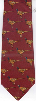 Pheasant Repeat Tie Necktie
