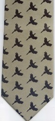 Pheasant Flight Silhouette Tie Necktie
