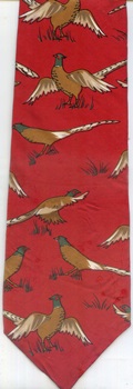 Ringnecked  Pheasant Repeat Field And Stream Tie Necktie