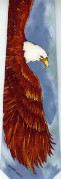 Eagle Wings with a Bible Verse text on back of the Tie