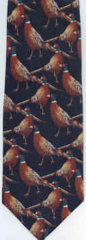 Pheasant Repeat Tie Necktie