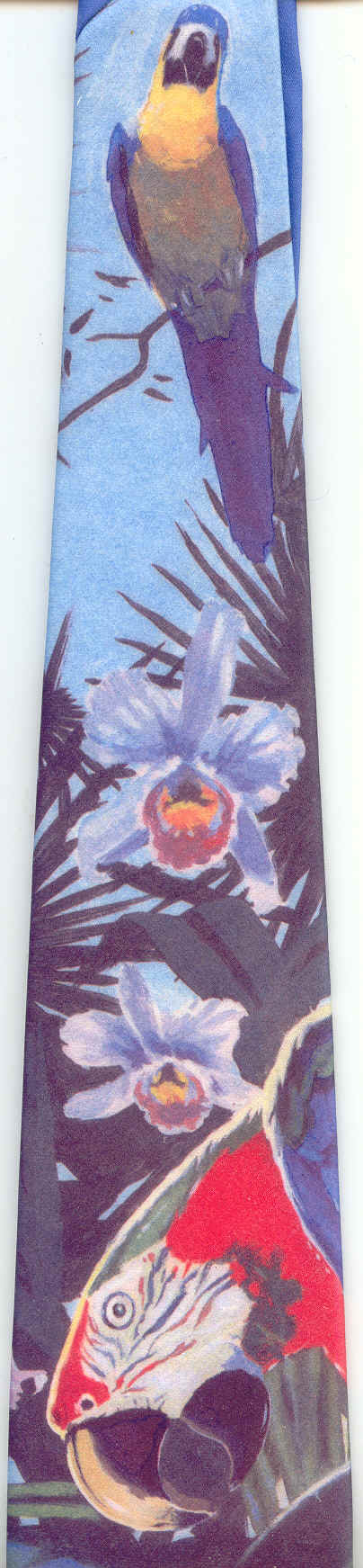 Maccaw and Orchids Tie necktie