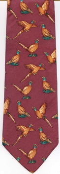 Pheasant Repeat Tie Necktie