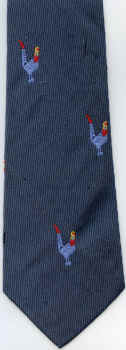 blue Pheasant Repeat Tie Necktie