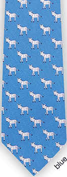 boys length necktie youth ties neckties zebra repeat blue tie