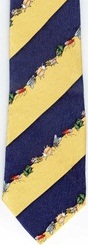 insect bugs striped blue and gold stripe boys length necktie youth ties