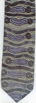 Water Dreaming by Nampajimpa Australian aboriginal dreamtime design Fabric Tie textile Classical Civilizations Australia design necktie ties