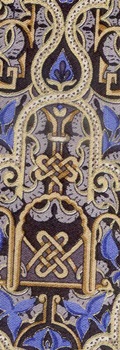 european celtic illuminated manuscript book of kells textile <BR>wall hanging tapestry shirt Classical Civilizations fabric design necktie ties neckwear ties tye  neckwears neck tie