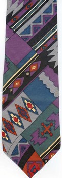 Navaho native american indian Textile blanet Tie necktie