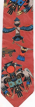 Navaho native american indian Textile blanet Tie necktie