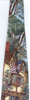 Americana Collectible Village Green Circa 1905 Necktie Tie ties neckwear ties tye neckwears