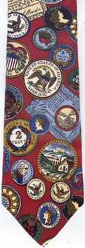 Collector's Coins Circa 1891 currency tie necktie