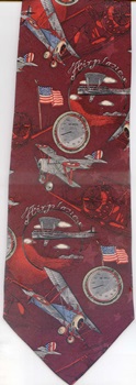 Vintage Airplanes 1920-1950, Americana Series Neckties, hot air balloon, air plane, airplane, air transportation Tie necktie
