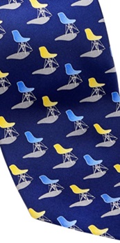 Mid Century Modern Eames Chairs Repeat Tie necktie
