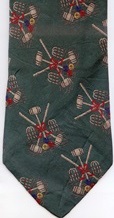 Croquet Set lawn game necktie tie
