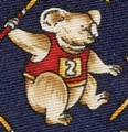 koala teddy bears playing throwing javelin athelete repeat all over necktie tie