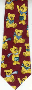 golden teddy bear  necktie tie