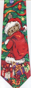 teddy bear dressed as santa necktie tie