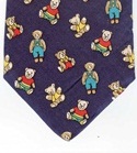 teddy bears tossed repeat all over necktie tie
