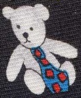 white polar teddy bears wearing neckties repeat all over necktie tie